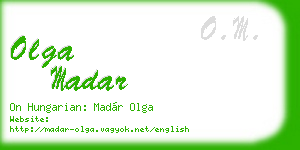 olga madar business card